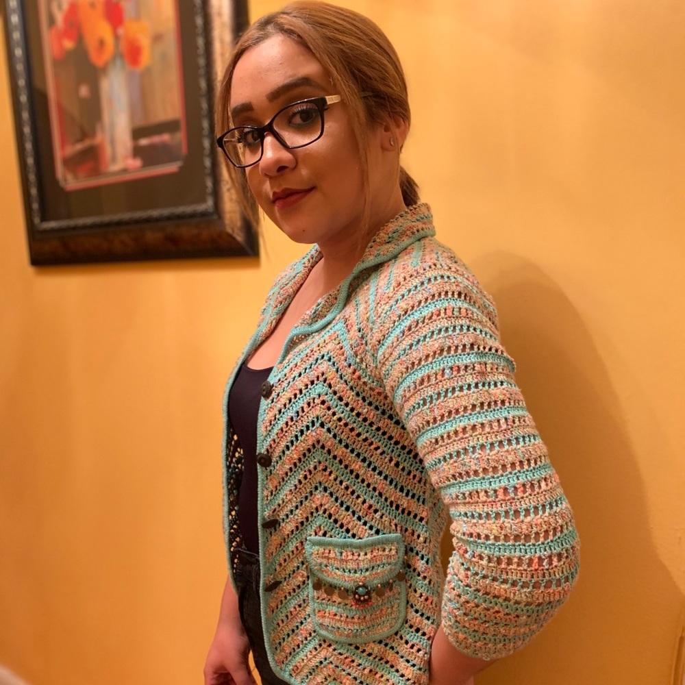 Cynthia Steffe Knitted Blazer.